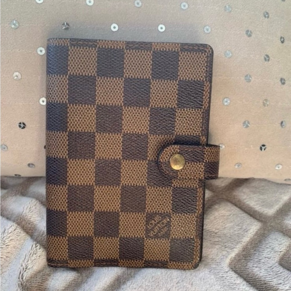 Louis Vuitton Brown Check agenda diary cover PM